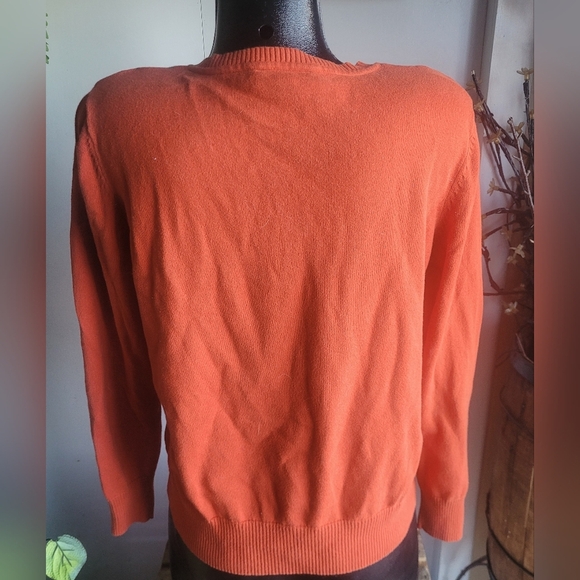 St. John's Bay Orange Argyle Sweater PXL - Picture 7 of 8